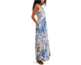 Платье макси Sasha Free People с вырезом лодочкой и сборками