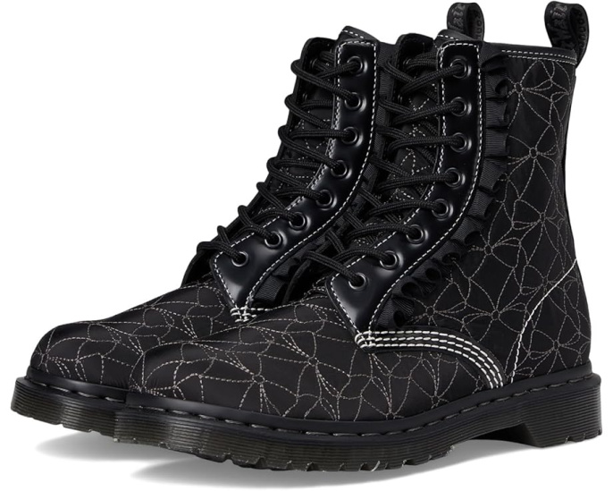 Ботинки Dr. Martens 1460 Frill с бантами и рюшами