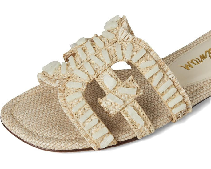 Сандалии Sam Edelman Bay Stone с логотипом и круглым носком