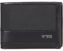 Tumi Alpha Double Billfold кожанный бумажник с двумя отделениями