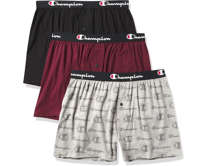 Champion Боксеры Everyday Cotton Stretch Knit из хлопка с эластаном (комплект из 3)