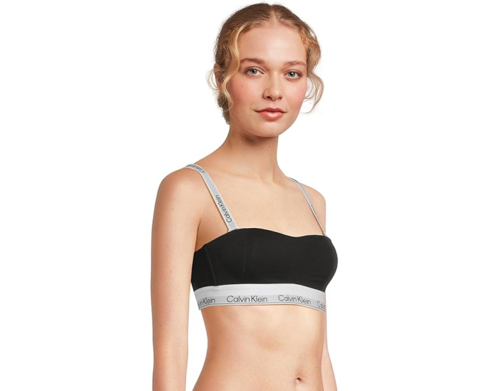 Бюстгальтер-бандо Calvin Klein Underwear Icon из хлопка и модала с легким уплотнением
