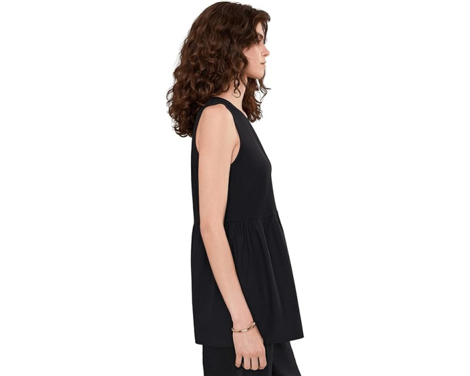 Туника Eileen Fisher Organic Cotton Poplin Round Neck Tunic Top