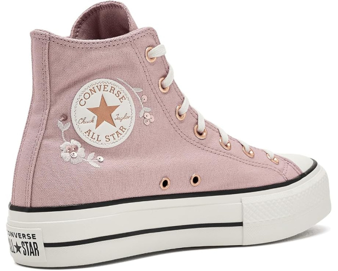 Кеды Converse Chuck Taylor All Star Lift Platform с пайетками и цветами