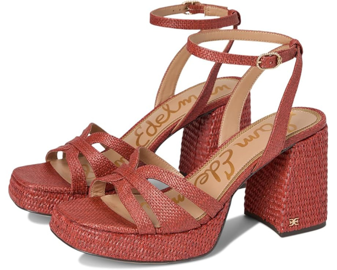 Сандалии Sam Edelman Reese на платформе с плетеным верхом и квадратным каблуком