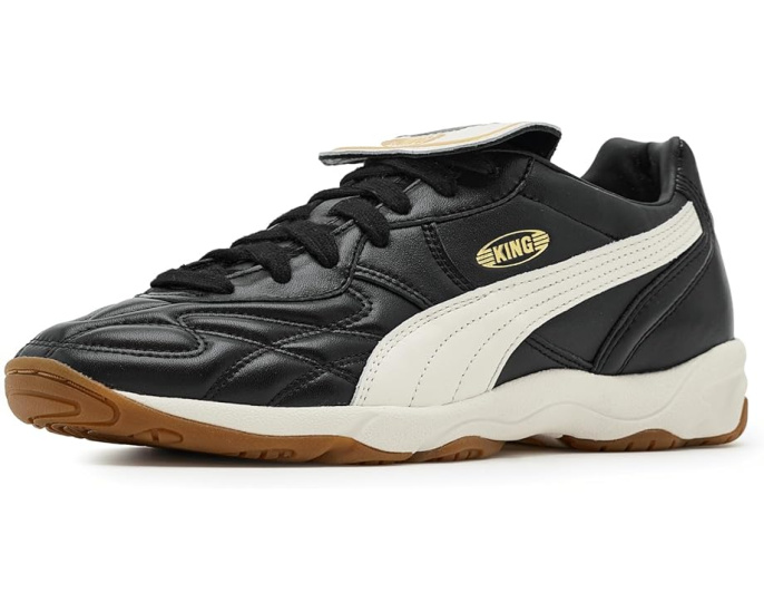 Кроссовки PUMA King Indoor с кожаным верхом и ретро-дизайном