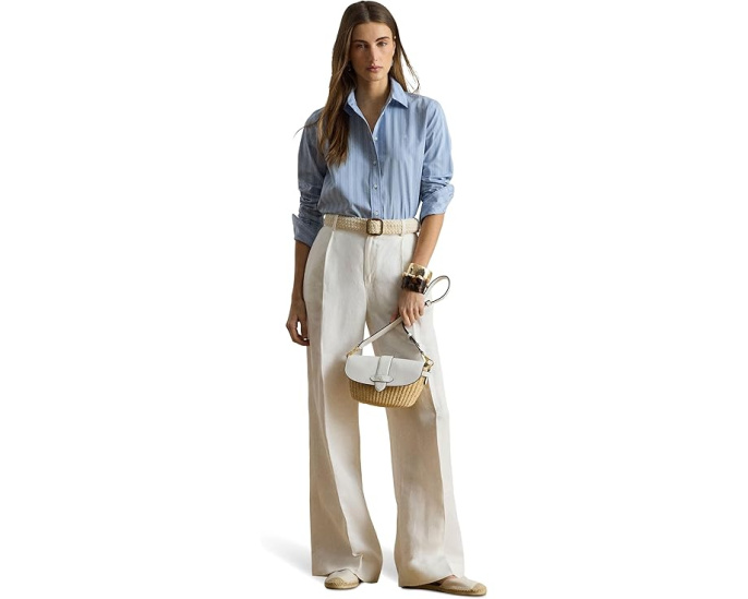 Рубашка Lauren Ralph Lauren Petite классического кроя в полоску