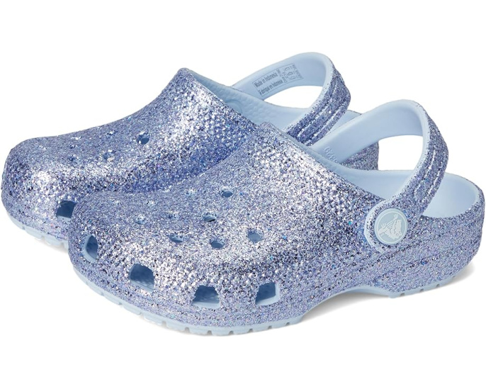 Crocs Classic Glitter Clogs блестящие сабо для малышей