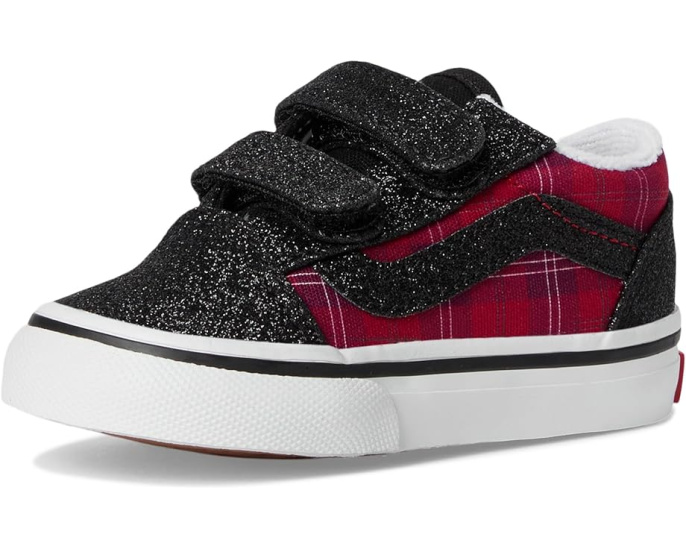 Кроссовки Vans Kids Old Skool V для детей на липучках с усиленным мыском