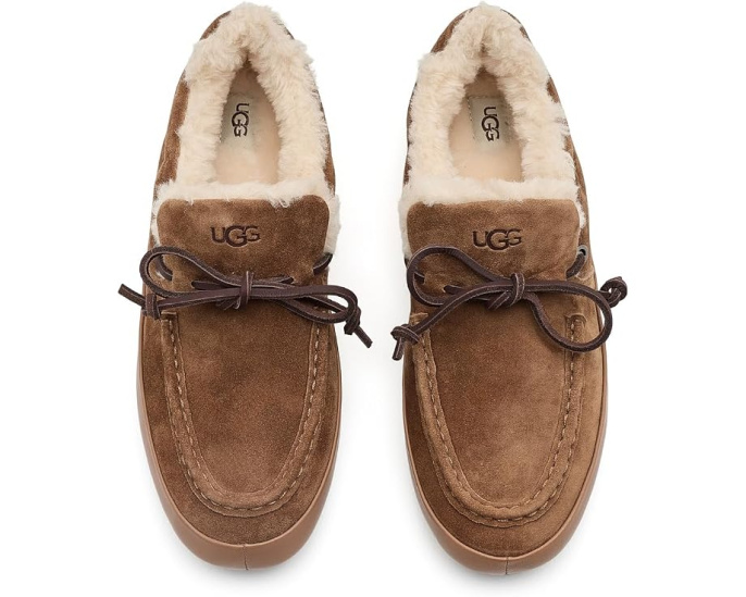 Мокасины UGG Quill Slip-On с мехом и декоративным шнурком