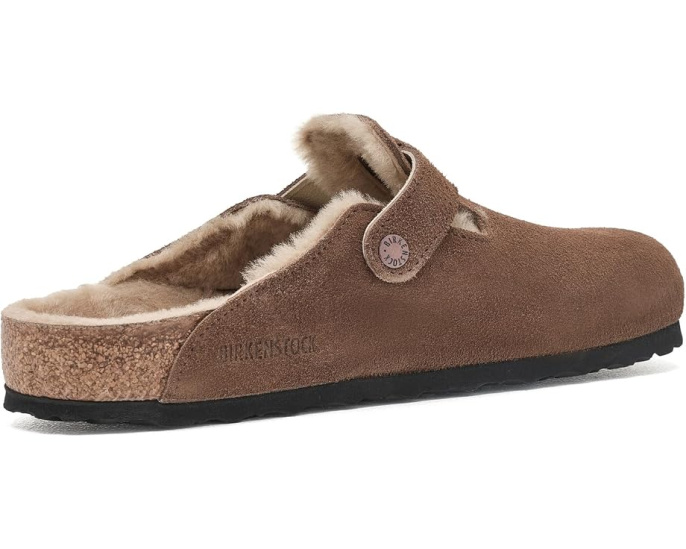 Birkenstock Boston клоги из замши с овчиной