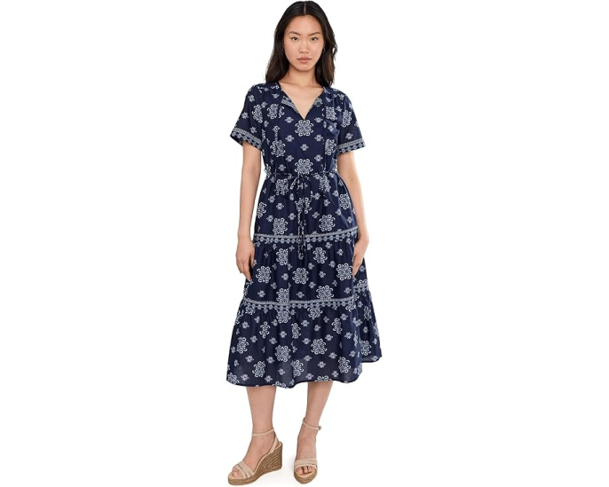 Платье миди Tommy Bahama с плиссированной юбкой