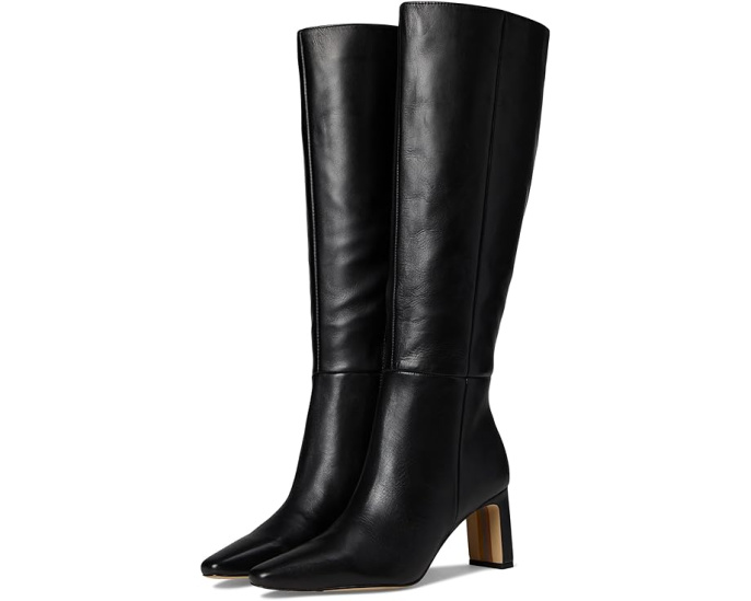 Ботинки Sylvia Wide Calf Sam Edelman из кожи с широким голенищем