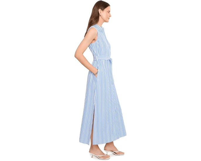 Vince Camuto сарафан макси на пуговицах с поясом Blue Cloud