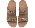 Блестящие сандалии-слайды FitFlop Lulu с двумя ремешками