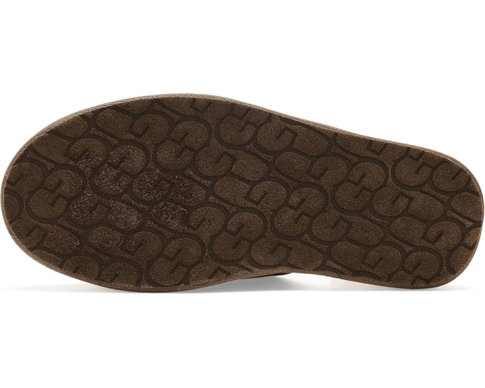 Тапочки UGG Scuff с овчинной подкладкой и гладкой кожей