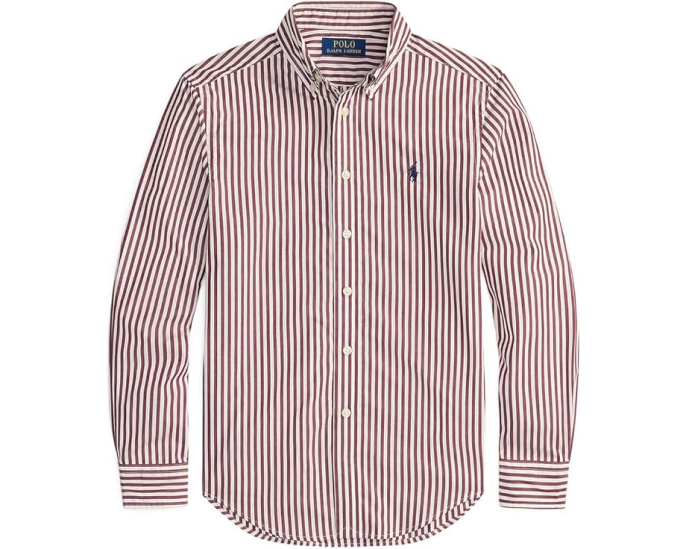 Детская рубашка Polo Ralph Lauren из хлопкового поплина в полоску
