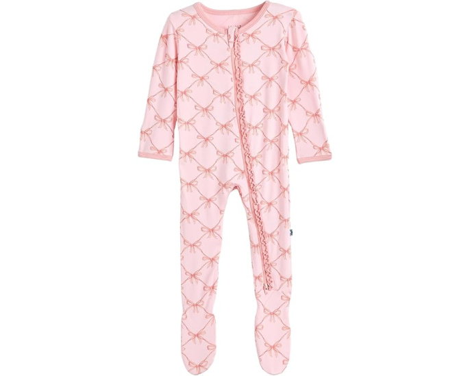 Детский боди с рюшами и двухсторонней молнией Kickee Pants