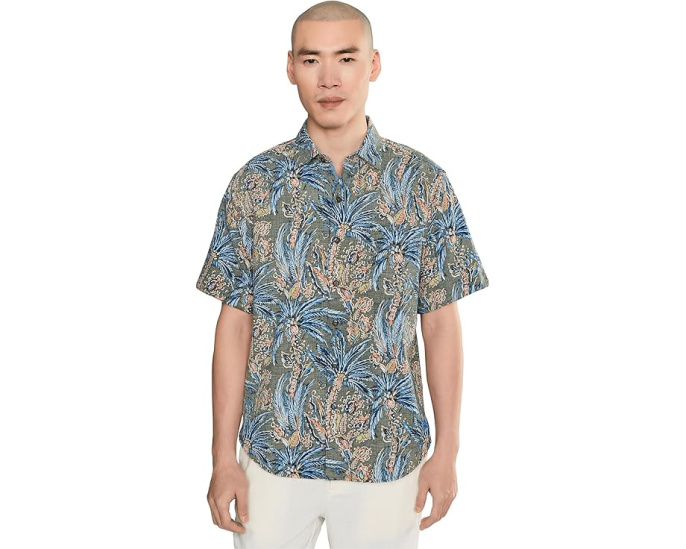 Рубашка Tommy Bahama Nova Wave Feira Fronds цвета пальмового мха