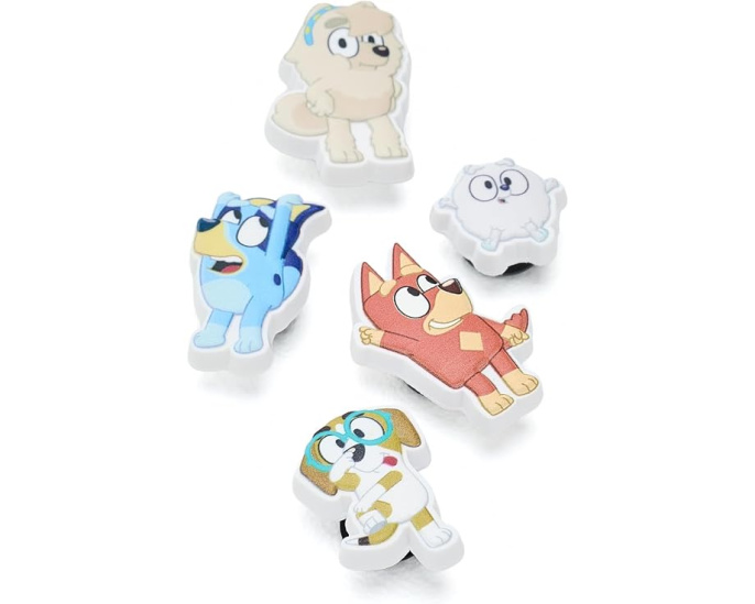 Набор жетонов Jibbitz Bluey 5 штук для обуви Crocs