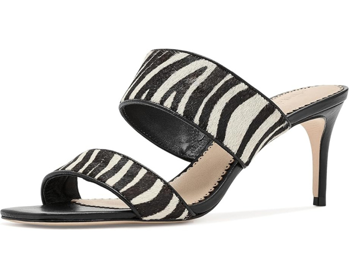 Босоножки Sutton Zebra Haircalf от Cinq à Sept с квадратным носком