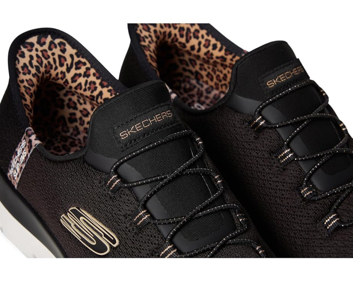 Skechers Summits Leopard Chic Hands Free Slip-INS с леопардовым принтом