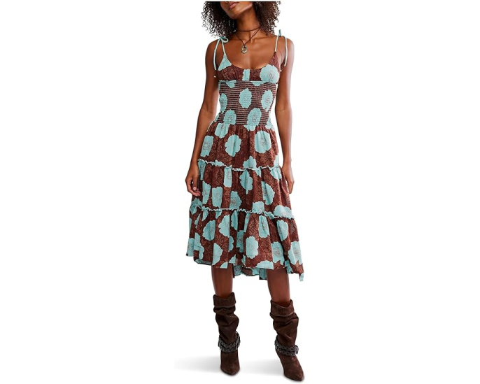 Платье Free People Adriel Midi с цветочным принтом