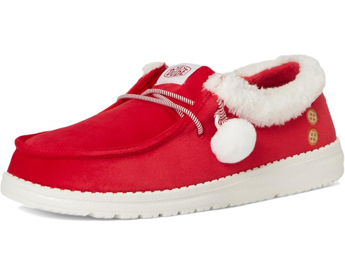 Кроссовки Hey Dude Wendy Mrs Claus слип-он с эластичными шнурками и округлым носком