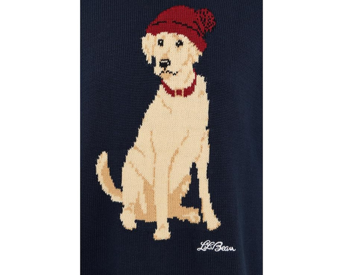 Свитер L.L.Bean Double L Crew Neck Novelty с рисунком