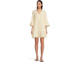 Хлопковое платье Cotton Dobby в ярус от Tommy Bahama с V-образным вырезом