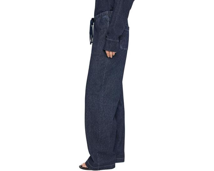 Органические хлопковые прямые брюки Indigo Knit от Eileen Fisher