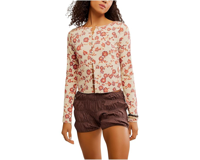 Футболка Free People Tilly Long Sleeve с принтом