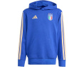 Детская толстовка adidas FIGC Italy Alphaskin с капюшоном, синяя