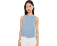 Madewell Embroidered Shell Top in 100% Linen с застежкой на пуговицу