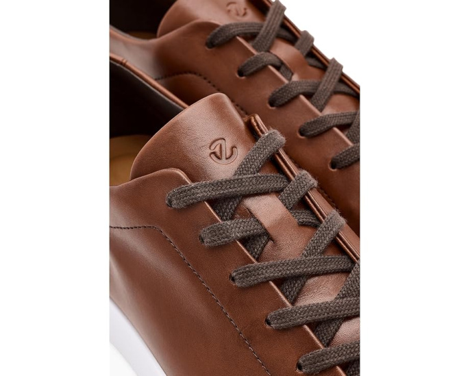 Кроссовки ECCO Soft 10 Classic Lace-Up из зерненой кожи с резиновой подошвой