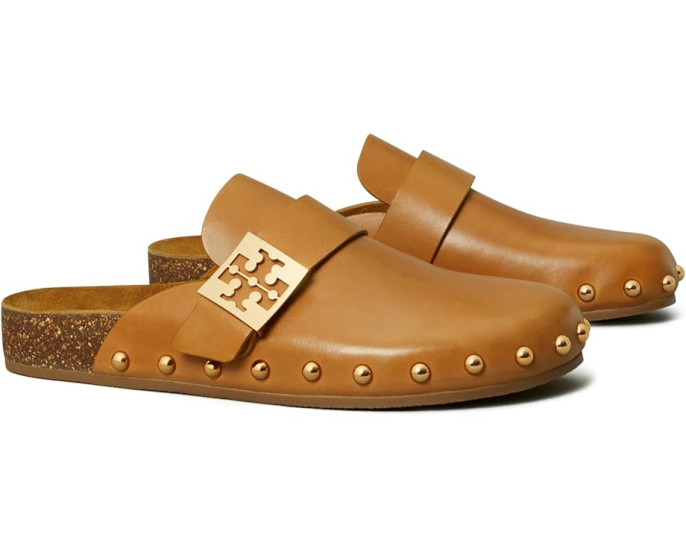 Мюли Tory Burch Mellow Stud с ремешком и металлическим логотипом