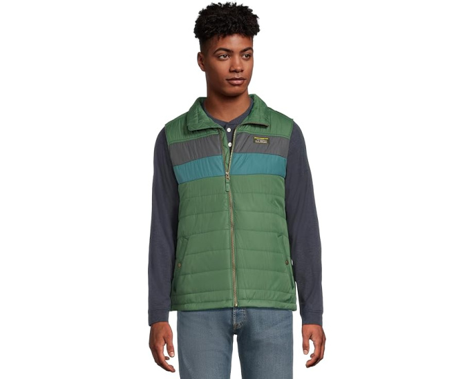 Пуховик L.L.Bean Mountain Classic с цветными блоками и утеплителем ColdShield