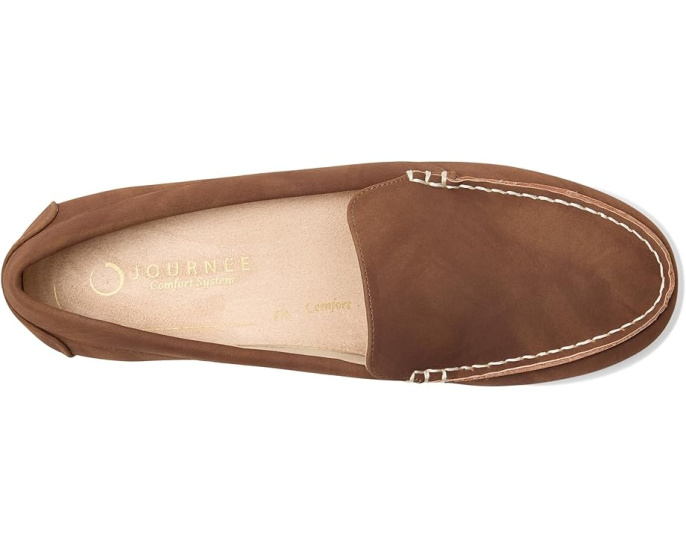 Мокасины для вождения Journee Collection Oreta с круглым носком и строчкой