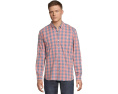 Рубашка Comfort Stretch Chambray L.L.Bean с длинным рукавом и клетчатым принтом