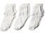 Big Eyelet Turn Cuff/Fancy Lace Girls Socks 3 Pack