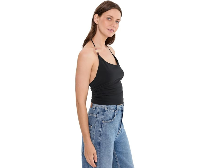 Топ Toni Beaded Tank Free People с бисером и низкой спиной