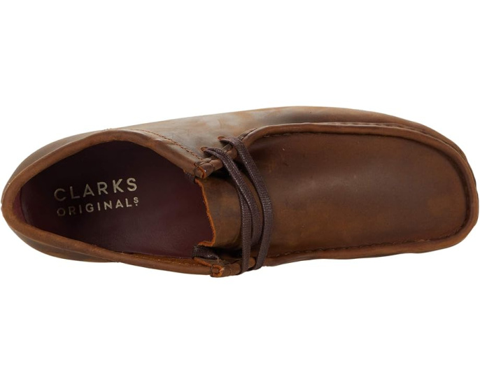 Мокасины Clarks Wallabee с кремовой подошвой для максимального комфорта