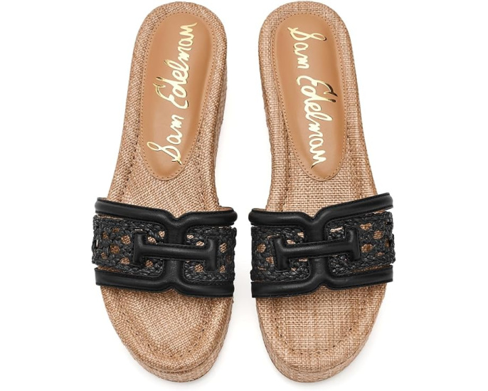 Сандалии Sam Edelman Pauleena Weave на платформе и танкетке с плетеным узором