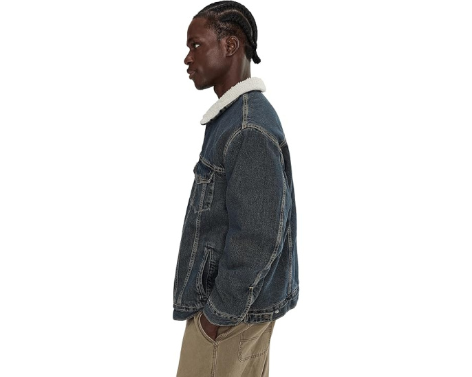 Куртка Levi's Relaxed Fit Sherpa Trucker из хлопка с начесом