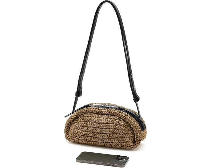 Сумка через плечо Rosalie Arc Raffia AllSaints из плетеной бумаги