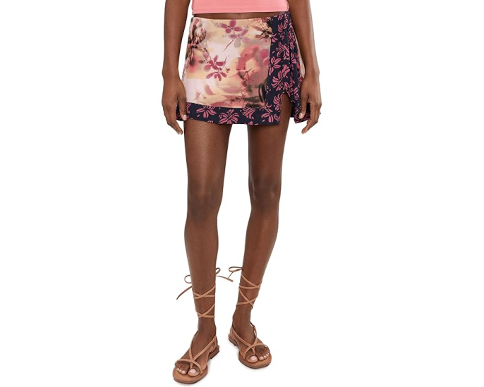 Мини-юбка Free People Sun Soaked Sarong в полоску