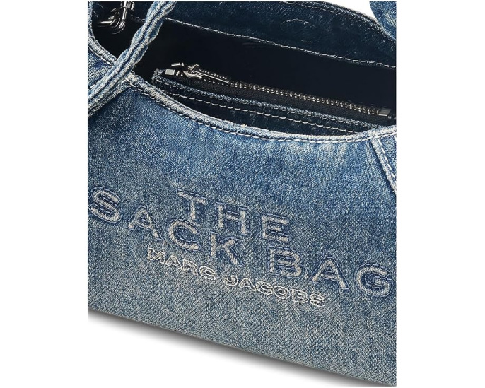 Мини-сумка Marc Jacobs The Bow Denim Mini Sack с бантом из денима