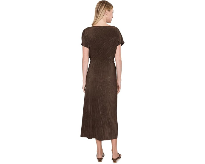 Платье Vince Directional Pleated Twist миди с драпировкой