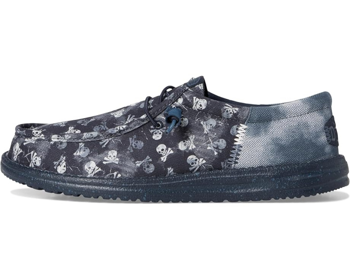 Кроссовки Hey Dude Wally Funk Skull Print с принтом черепа и эластичными шнурками