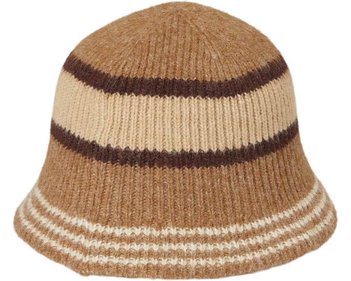 Шапка-бини UGG Brushed Bucket Hat с отделкой в полоску